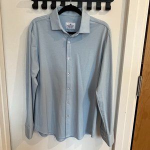 Light blue gingham Mizzen+Main button down - medium trim fit